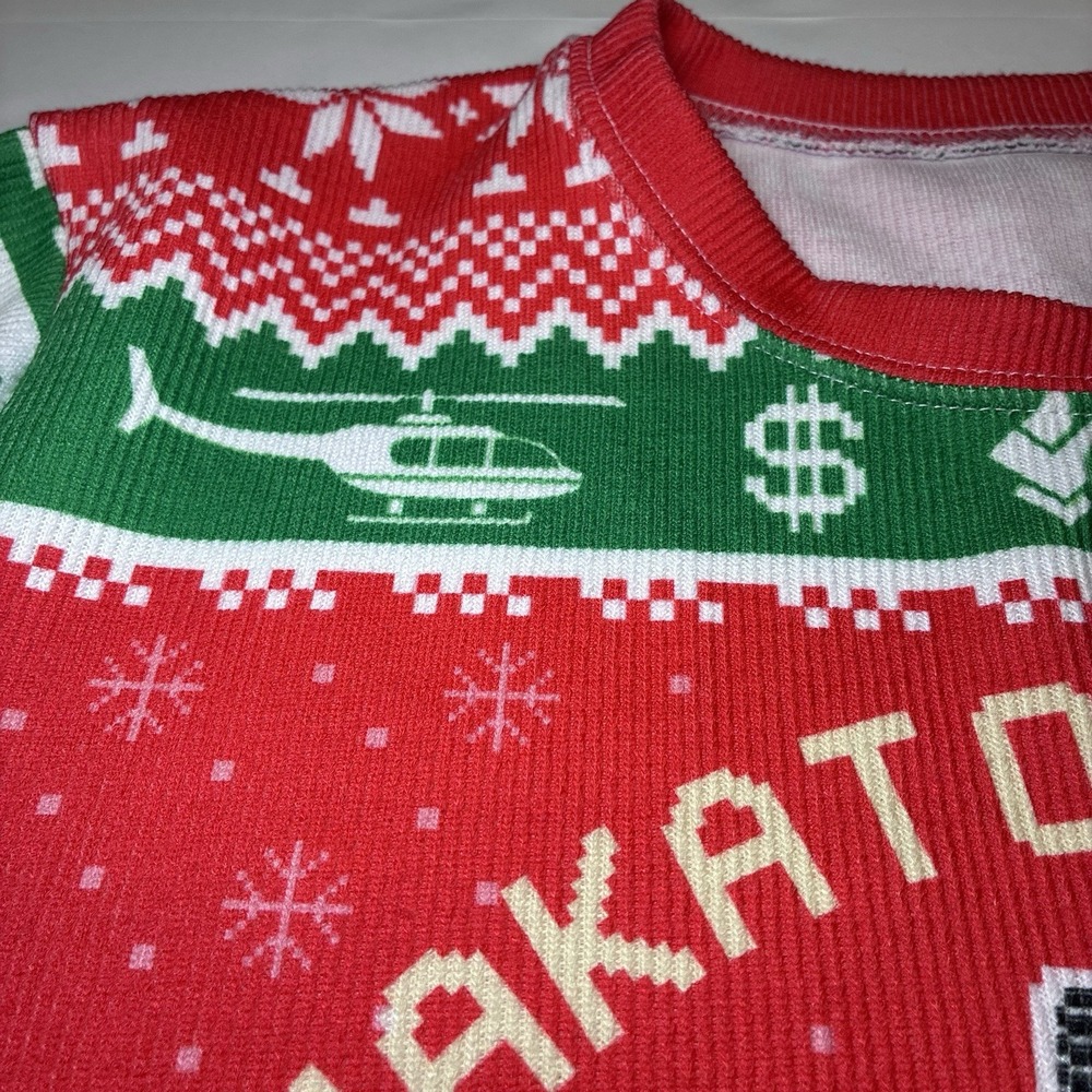 Die Hard Ugly Christmas Sweater Nakatomi Plaza Christmas Party 1998 Mens Medium - Picture 4 of 11